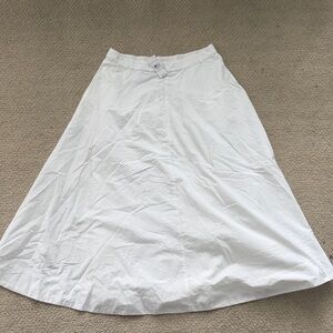 Ann Taylor Elegant White A-Line Skirt